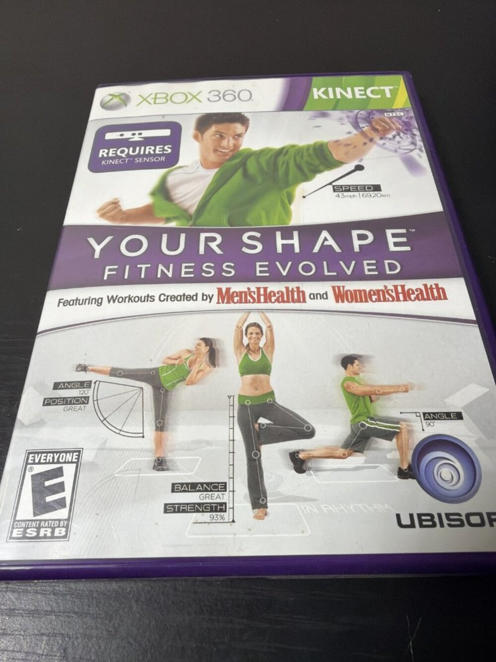 Your Shape Fitness Evolved Xbox 360 Kinect Game Case Disc